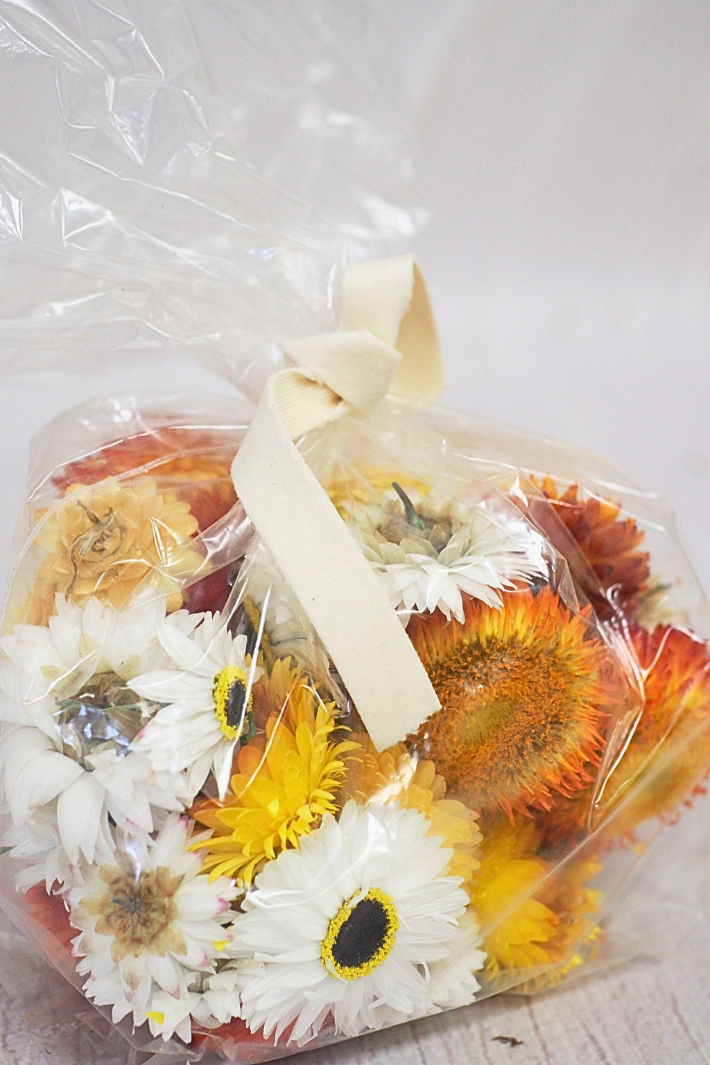 Sac créatif - Fleurs variées orangées