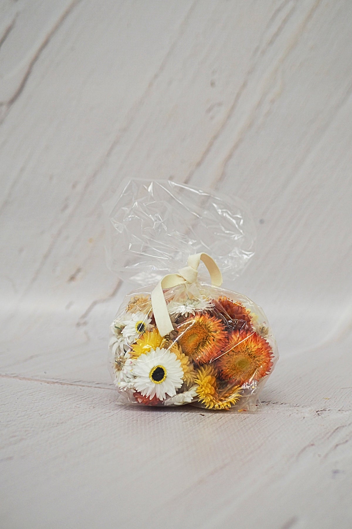 Sac créatif - Fleurs variées orangées